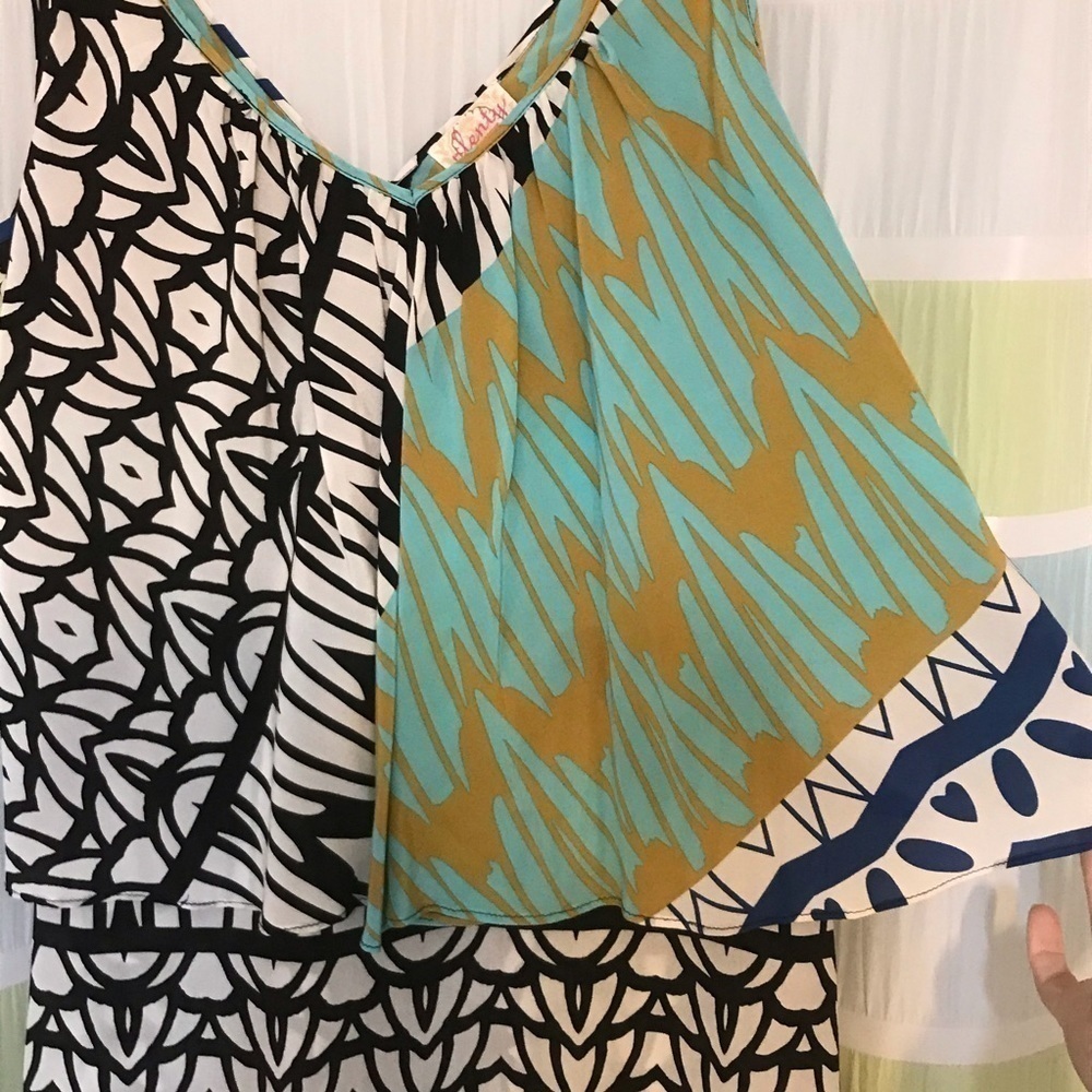 Plenty by Tracy Reese Pattern Mix Dress Sz Small - Picture 2 of 7
